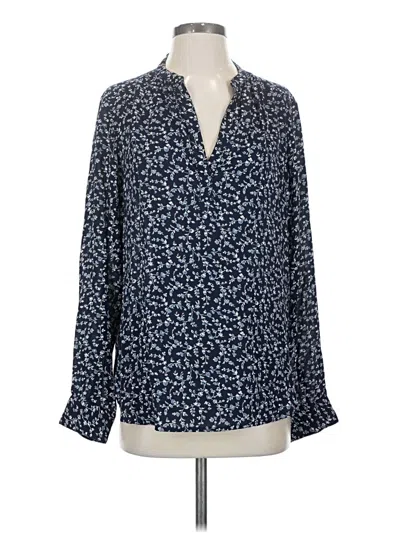 Pre-owned Gap Long Sleeve Blouse In Blue