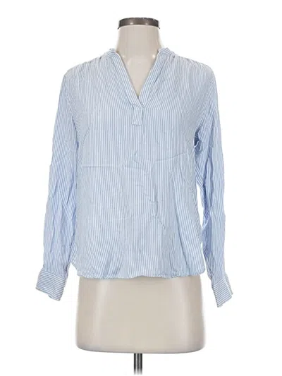 Pre-owned Gap Long Sleeve Blouse In Blue