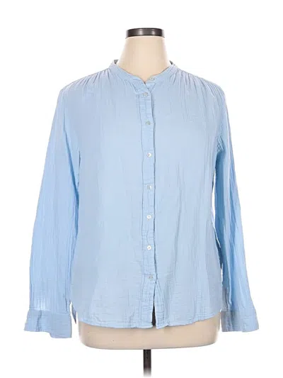 Pre-owned Gap Long Sleeve Blouse In Blue