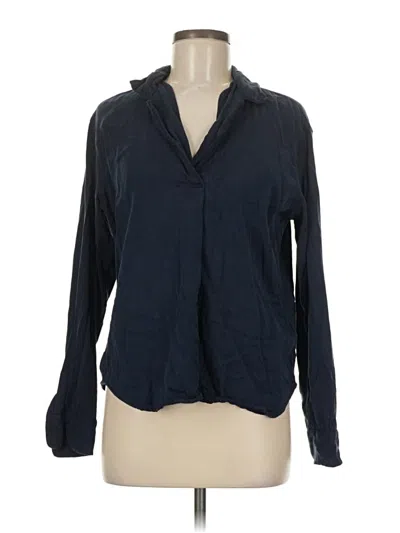 Pre-owned Gap Long Sleeve Blouse In Blue