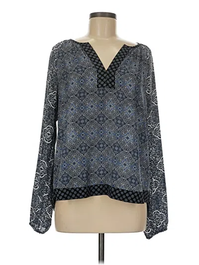 Pre-owned Gap Long Sleeve Blouse In Blue