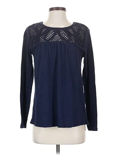 Pre-owned Gap Long Sleeve Blouse In Blue