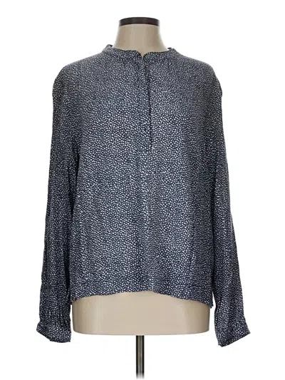 Pre-owned Gap Long Sleeve Blouse In Blue