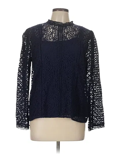 Pre-owned Gap Long Sleeve Blouse In Blue