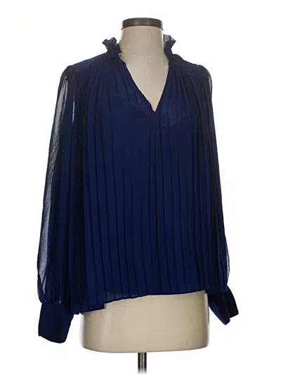 Pre-owned Gap Long Sleeve Blouse In Blue