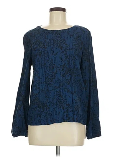 Pre-owned Gap Long Sleeve Blouse In Blue
