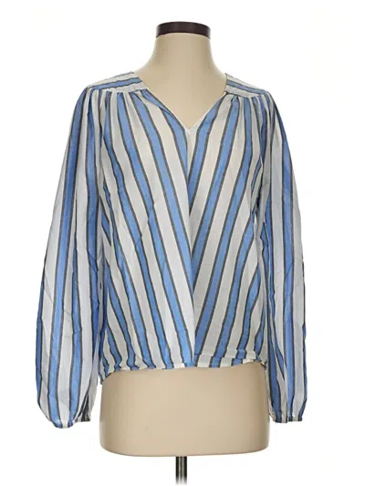 Pre-owned Gap Long Sleeve Blouse In Blue