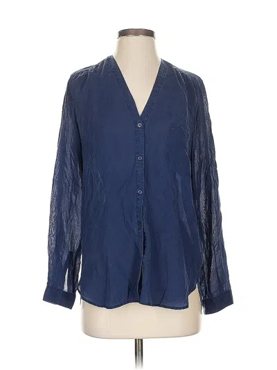 Pre-owned Gap Long Sleeve Blouse In Blue