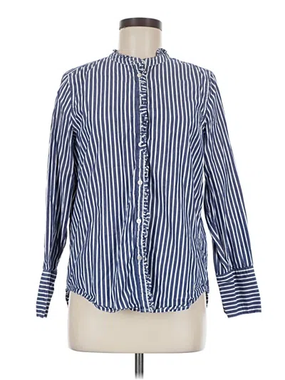 Pre-owned Gap Long Sleeve Blouse In Blue