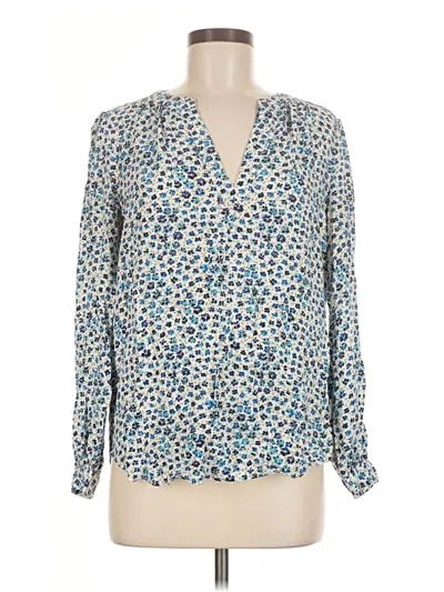Pre-owned Gap Long Sleeve Blouse In Blue