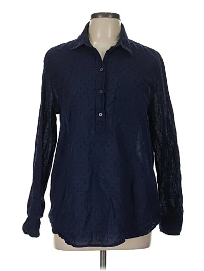 Pre-owned Gap Long Sleeve Blouse In Blue