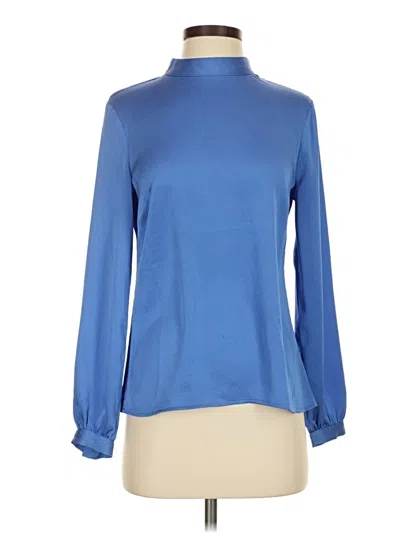 Pre-owned Gap Long Sleeve Blouse In Blue