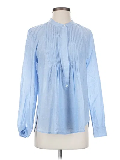 Pre-owned Gap Long Sleeve Blouse In Blue