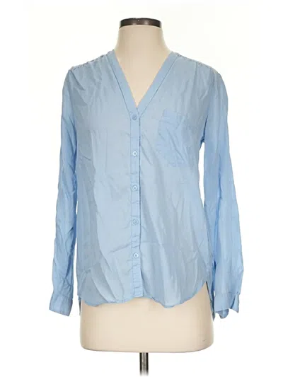 Pre-owned Gap Long Sleeve Blouse In Blue