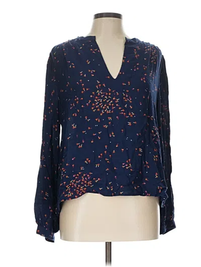 Pre-owned Gap Long Sleeve Blouse In Blue