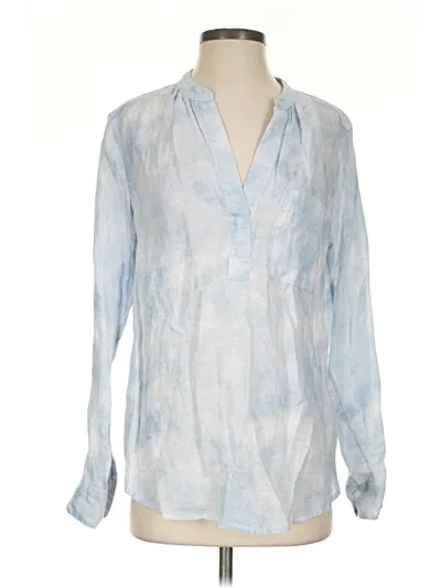 Pre-owned Gap Long Sleeve Blouse In Blue