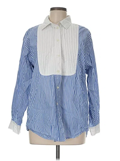 Pre-owned Gap Long Sleeve Blouse In Blue