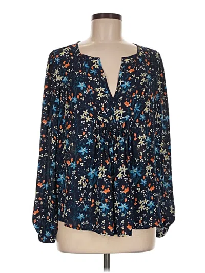 Pre-owned Gap Long Sleeve Blouse In Blue