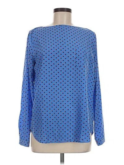 Pre-owned Gap Long Sleeve Blouse In Blue