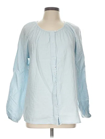 Pre-owned Gap Long Sleeve Blouse In Blue