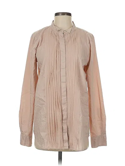 Pre-owned Gap Long Sleeve Blouse In Brown