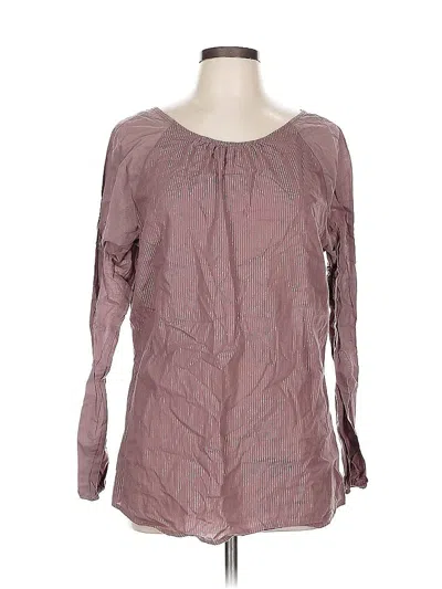 Pre-owned Gap Long Sleeve Blouse In Brown