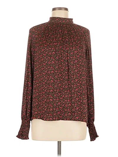 Pre-owned Gap Long Sleeve Blouse In Brown