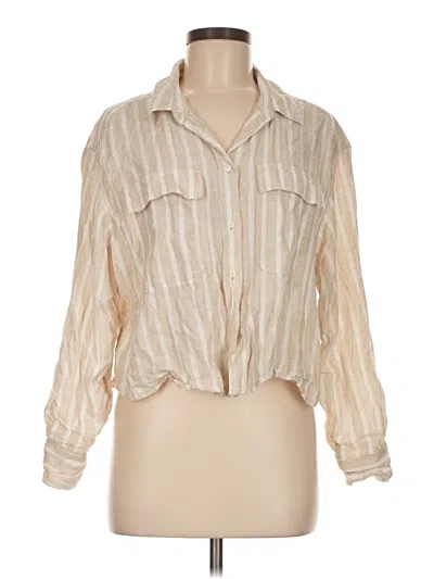 Pre-owned Gap Long Sleeve Blouse In Brown