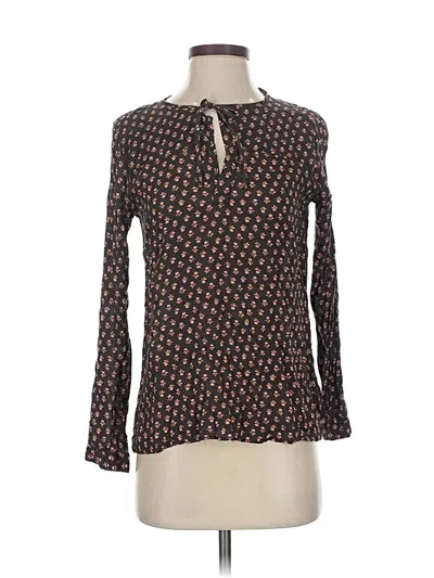 Pre-owned Gap Long Sleeve Blouse In Brown