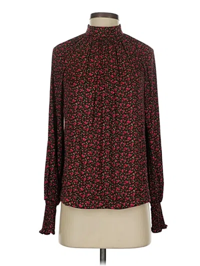 Pre-owned Gap Long Sleeve Blouse In Burgundy
