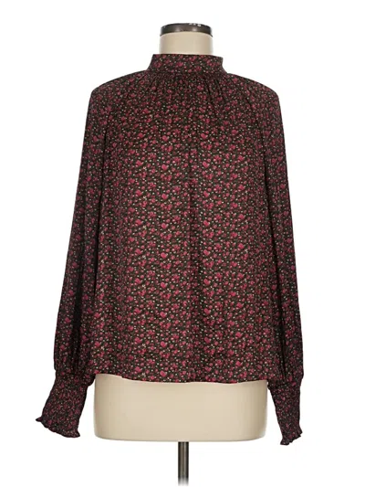 Pre-owned Gap Long Sleeve Blouse In Burgundy