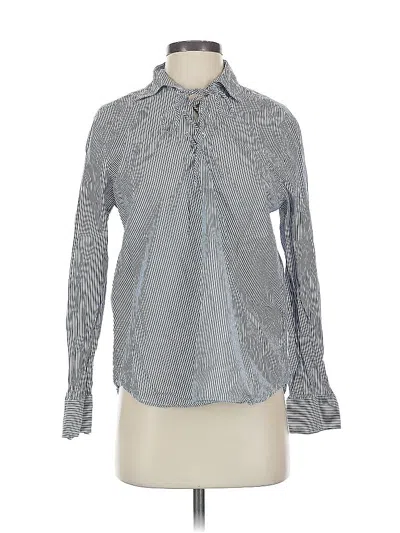 Pre-owned Gap Long Sleeve Blouse In Gray