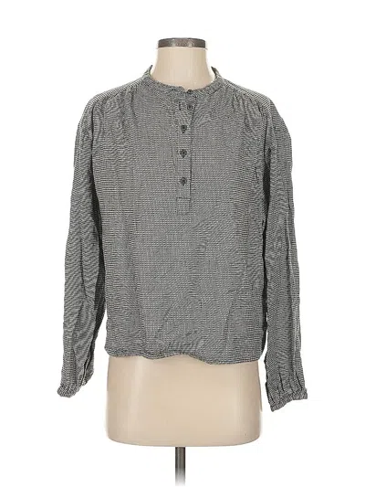 Pre-owned Gap Long Sleeve Blouse In Gray