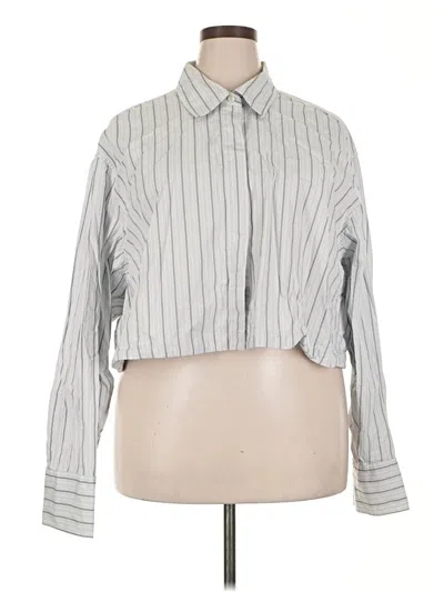 Pre-owned Gap Long Sleeve Blouse In Gray