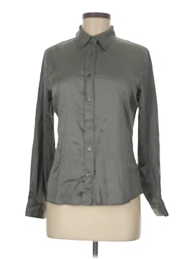 Pre-owned Gap Long Sleeve Blouse In Gray
