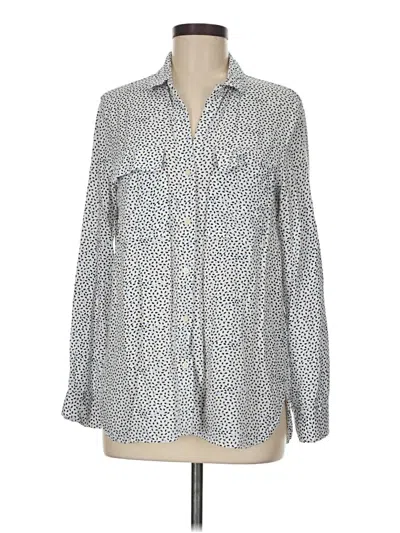 Pre-owned Gap Long Sleeve Blouse In Gray