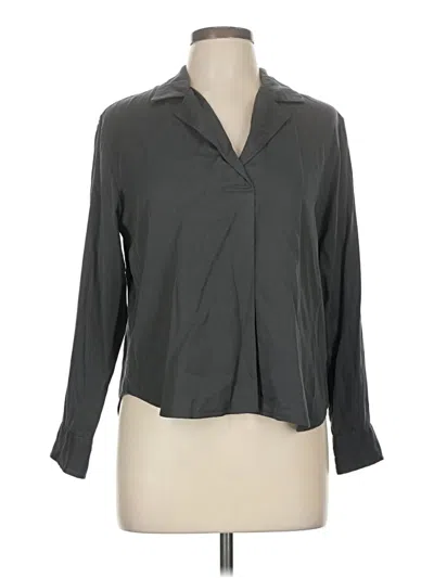 Pre-owned Gap Long Sleeve Blouse In Gray