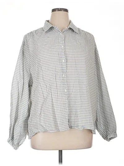 Pre-owned Gap Long Sleeve Blouse In Gray