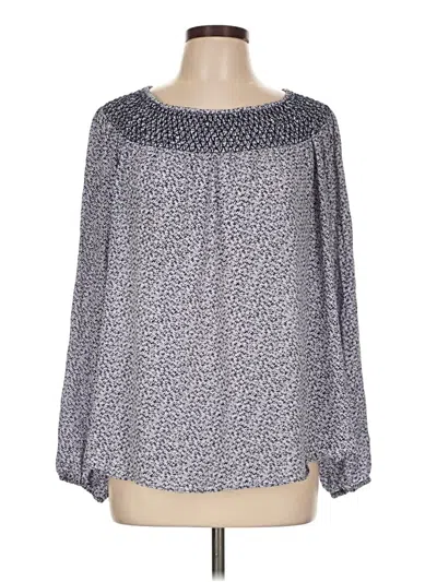 Pre-owned Gap Long Sleeve Blouse In Gray