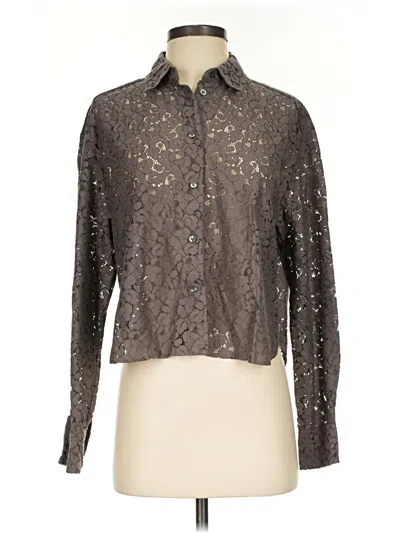 Pre-owned Gap Long Sleeve Blouse In Gray