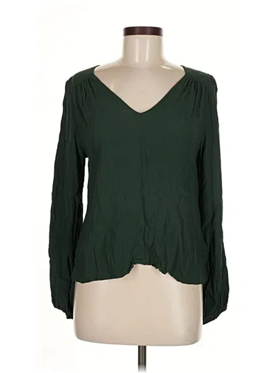 Pre-owned Gap Long Sleeve Blouse In Green