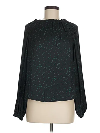 Pre-owned Gap Long Sleeve Blouse In Green