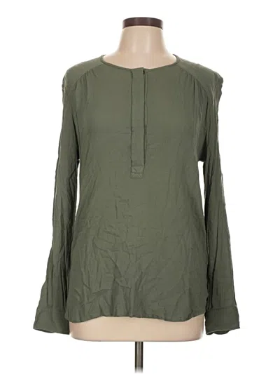 Pre-owned Gap Long Sleeve Blouse In Green
