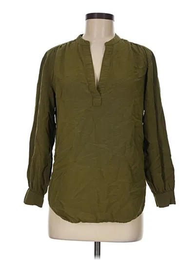 Pre-owned Gap Long Sleeve Blouse In Green