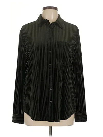 Pre-owned Gap Long Sleeve Blouse In Green