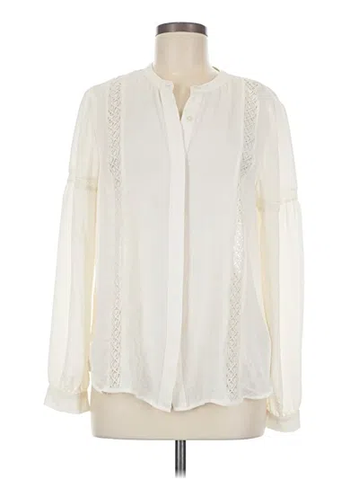 Pre-owned Gap Long Sleeve Blouse In Ivory