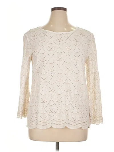 Pre-owned Gap Long Sleeve Blouse In Ivory