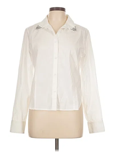Pre-owned Gap Long Sleeve Blouse In Ivory