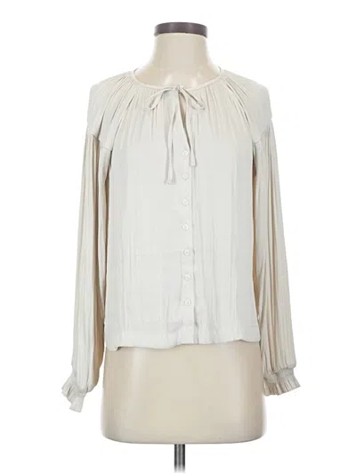 Pre-owned Gap Long Sleeve Blouse In Ivory