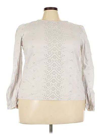 Pre-owned Gap Long Sleeve Blouse In Ivory